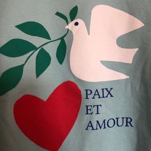 J Crew Peace and Love Sweatshirt